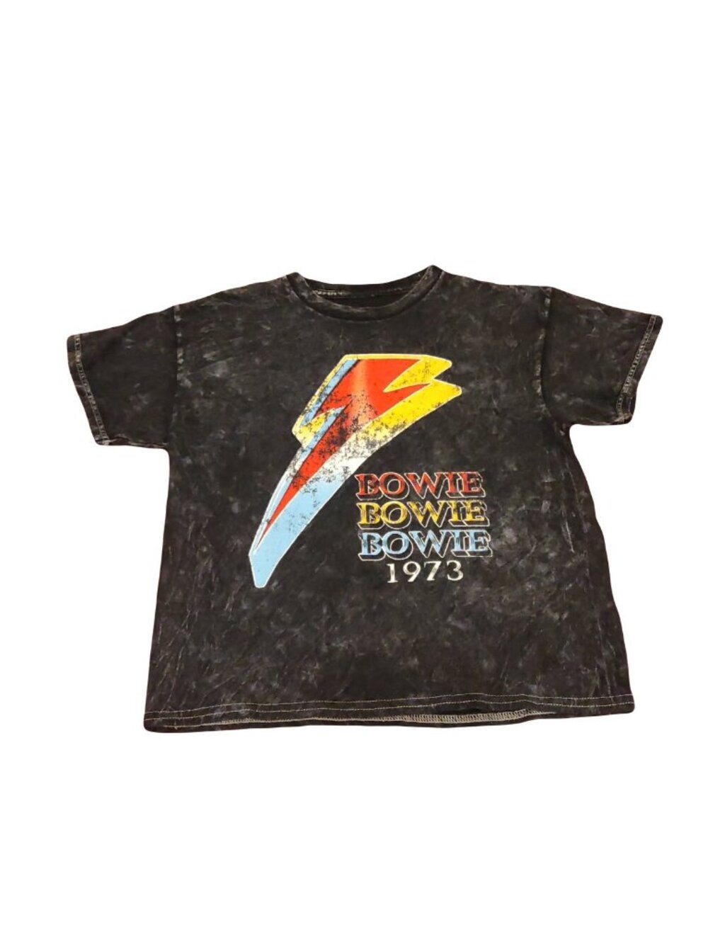 David Bowie Babydoll Black Graphic Shirt Women’s Large Deadstock Retro 70’s